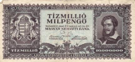 1930-46. 10P (5x) + 20P + 50P + 100P (3x) + 500P + 10.000P + 1.000.000P + 10.000.000P 100.000.000P +...