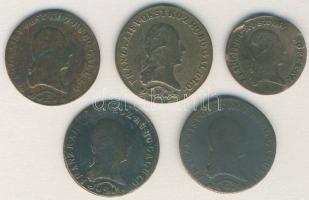 Ausztria/magyar verdejel 1812B 1Kr + 1812E 1Kr + 1812G 1Kr + 1812S 1Kr + 1800A 1/2Kr T:2-,3