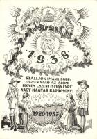 Irredenta propaganda with St István and scouts s: Görög