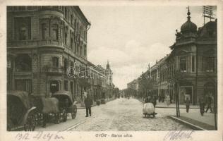 Győr Baross utca kocsisokkal