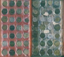 Hobbi gyűjtemény albumba rendezve, fém-és ezüstpénzek, magyar és világpénzek egyaránt, köztük érdekes darabokkal T:vegyes összesen 108db