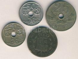 Spanyolország 1877OM 2c Br + 1927. 25c + 1949-63. 50c (2x) T:2,3
