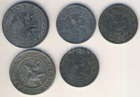 Belgium 1861. 20c + 1915. 25c + 1916. 10c (3x) T:2-,3