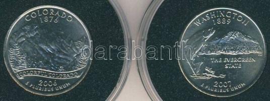 USA 2007P. 1/4$ "Washington" T:BU + USA 2006P. 1/4$ "Colorado" T:BU