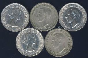 Ausztrália 1948-1962. 1Sh Ag (5x) klf évszámokkal! T:vegyes