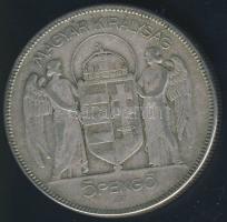 1930. 5P Ag "Horthy jobbra" T:3 ph