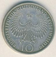 NSZK 1972F 10M Ag "Olimpia - láng" T:2