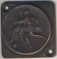 cca 1930 "Ludi Pro Patria" Br szögletes labdarúgó emlékérem szign.: Berán 8x38mm T:2