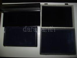 10db különböző méretű díszdoboz, érmékhez, plakettekhez, újszerű állapotúak