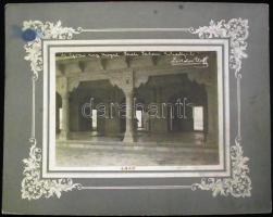 1910 India: Az agrai nagy mogul palotájának kihallgató terme Zsoldos Elek fotója / 1910 India the palace of the Mogul of Agra, original photo 18x22cm