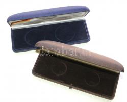 8db 2 férőhelyes díszdoboz, 27,5mm és 40mm átmérőjű érmékhez, teljesen újak,csak szépséghibákkal