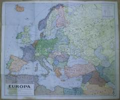 1942 Európa térkép (a földrajzi zsebkönyvhöz ) 60x90 cm