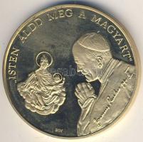 1991. "Napjaink magyar történelme - II. János Pál Pápa látogatása - Esztergom" aranyozott emlékérem T:PP