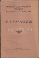 1929 Magyar Államvasutak Takarés és Segélyszövetkezetének alapszabálya, Athenaeum 72p.