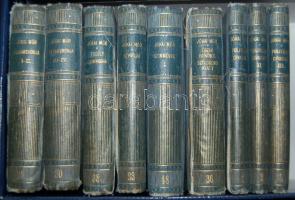 Jókai Mór sorozat összesen 9 kötet kiadói, festett dombornyomott, aranyozott sorozatkötésben. Bp., 1904 Franklin (a legtöbb jó állapotban)