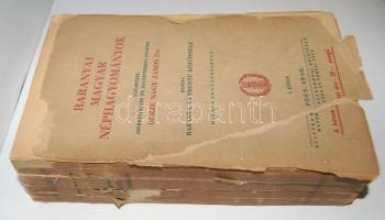 Berze Nagy János: Baranyai magyar néphagyományok I., Pécs, 1940. Kultúra ny. 802p. Felvágatlan. (köt...