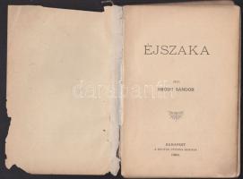 Bródy Sándor: Éjszaka Első kiadás! Bp., 1893. Magyar Ny. 152 p. (borítók nélkül)