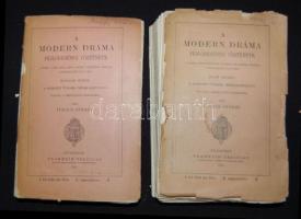 Lukács György: A modern dráma fejlődésének története. I-II. köt. Bp. 1911. Franklin. Kiadói fűzött papírkötésben. Hiánytalan, de szétvált kötés és sérült borítók.