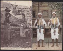 Népviselet, típusok 15 db régi lap