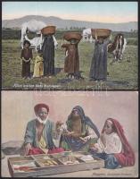 Népviselet, típusok 15 db régi lap