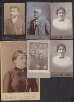cca 1870-1890 6 db jó minőségű magyar keményhátú fotó / vintage photos