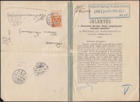 1901 Jelentés a pancsovai Gromon Dezső magyarnyelv terjesztő egyesület működéséről 10p. nyomtatványként elküldve