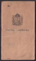 1922 Magyar puhafedeles útlevél