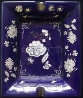 Festett kerámia hamutál / ceramic ashtray 18x16 cm