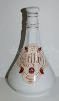 cca 1985 A Miskolci Likőrgyár Milky karamellás kávé tejszínlikőr retro Hollóházi porcelán &quot;üvege&quot; / Socialist beverage chinaware bottle 20 cm