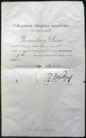 1895 Zsögöd Benő (Grosschmid Béni) jogtudós aláírása kollokviumi igazoláson