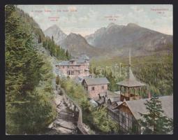 Tátra Tarpatakfüred unfolded folding card (18 ×14 cm), Divald