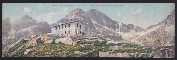 Tátra Öt-tó tourist house unfolded panoramacard (fa)