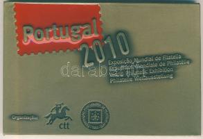 Portugália 2010. "Nemzetközi Filatélia Kiállítás 2010" Br emlékplakett eredeti díszdobozban T:1 / Portugal 2010. "World Philatelic Exhibition 2010" Br plaquette T:1