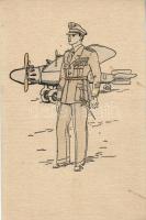 Military WWI aircraft pilot (cut)