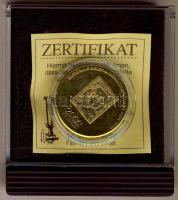 Svájc 1999. "Nemzetközi Bélyegkiállítás St.Gallen 2010" az első svájci bélyeg, fém emlékérem eredti tokban tanúsítvánnyal T:1 / Switzerland 1999. "World Stamp Exhibition St.Gallen" medallion T:1