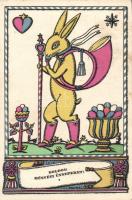 Easter, folklore; Kner Izidor postcard s: Kozma