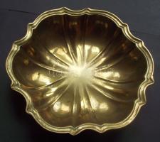 Dekoratív virág formájú réz hamutál d: 16cm