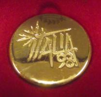 Olaszország 1998. "Nemzetközi Filatélia Kiállítás Milánó" aranyozott Ag emlékérem 9,57g eredeti díszdobozban T:1 / Italy 1998. "International Philatelic Exhibition Milano" gilded Ag medallion 9,57g  T:1