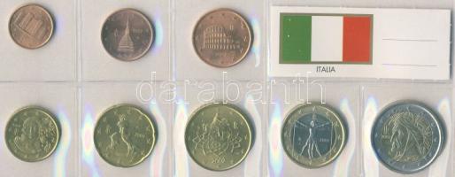 Olaszország 2002. 1c, 2c, 5c, 10c, 20c, 50c, 1€, 2€ T:1