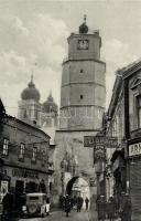 Trencsén tower with the shops of Rudolf Schaner and Feldmann