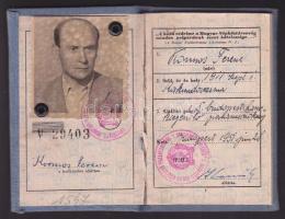 1938 Ügyvédjelölti igazolvány + 1931 Katonai igazolvány