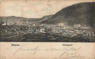 1905 Zólyom, Zvolen; Bádoggyár / tin factory (EK)