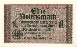 Német 3. Birodalom 1939. 1M (3x) egymás utáni sorszámmal T:I(ici-pici barnulás sarkoknál)