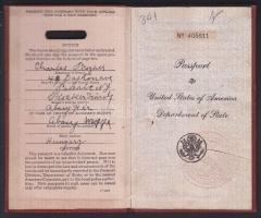 1927 Amerikai Egyesült Államok útlevele magyar nemzetiségű férfi részére / US. passport for Hungarian person