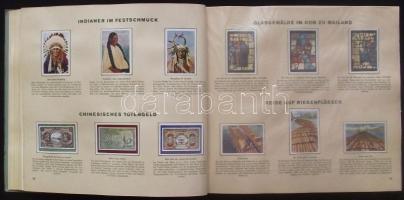 cca 1935 Tarka világ: Művészet, állatvilág: 270 cigarettaképet tartalmazó komplett mappa a dinoszaur...