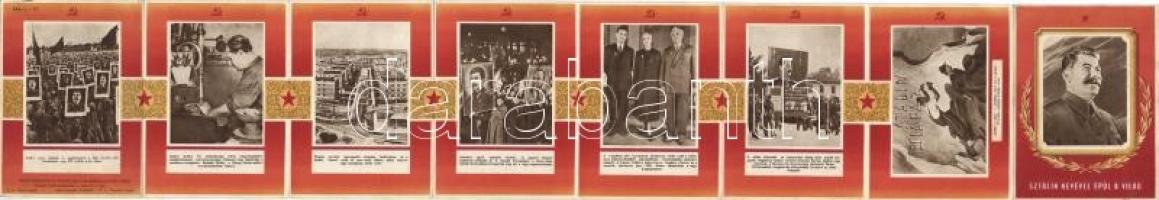 ~1930 Sztálin 5 éves Terv témájú propaganda nyomtatvány