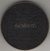 1943"Prof. Lentz Béla" nagyméretű bronz plakett szig.:FB T:2