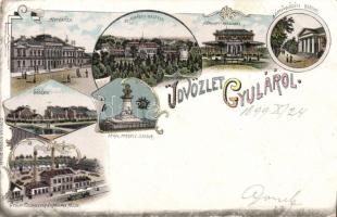 1899 Gyula cognac- és törkölyfőzdével, illetve vágóhíddal litho (Rb)