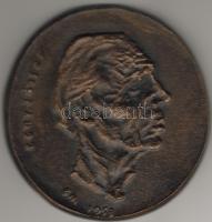 1958 "Egry József" nagyméretű modern bronz plakett szig.:B.M. T:2