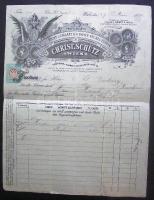 1894 Díszes Christ. Schütz Wien fejléces számla osztrák nyelven